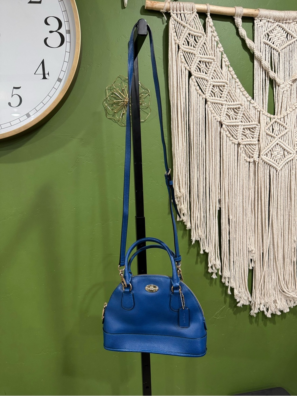 Coach Cora Blue Dome Crossbody Satchel